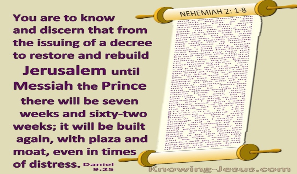 Daniel  9-25 From The Issuing Of A Decree To Rebuild Jerusalem (beige)